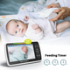 Видеоняня Baby Monitor SM-650 + гибкий держатель камеры, 5-дюймовый ЖК-монитор, поворотный дисплей, датчик звука, ночное виденье, беспроводная, поворотная радионяня, измерение температуры - изображение 6