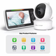 Видеоняня Baby Monitor SM-650 + гибкий держатель камеры, 5-дюймовый ЖК-монитор, поворотный дисплей, датчик звука, ночное виденье, беспроводная, поворотная радионяня, измерение температуры - изображение 7
