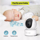Видеоняня Baby Monitor SM-650 + гибкий держатель камеры, 5-дюймовый ЖК-монитор, поворотный дисплей, датчик звука, ночное виденье, беспроводная, поворотная радионяня, измерение температуры - изображение 8