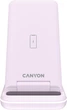 Bezprzewodowa stacja ładująca Canyon WS-304 3 w 1 QI Iced Pink (CNS-WCS304IP) - obraz 2