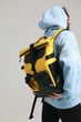 Рюкзак Rolltop желтый из экокожи - изображение 6