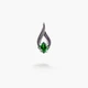 Серебряный Кулон Листочек Вербочки Emerald - изображение 1