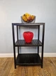 Стелаж (етажерка) 800х520х360 мм WoodDecor з натурального дерева 3 полички Чорний - зображення 1