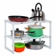 Регульована кухонна полиця 38-70см KITCHEN RACK / Полиця для зберігання посуду / Розсувний органайзер під мийку - зображення 1