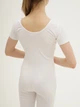 Комбинезон для гимнастики Dance & Sport N 021-8 хлопок S/110-116 Белый - изображение 4