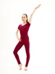 Детский комбинезон тренировочный с коротким рукавом Dance & Sport N 021-8 BF к/р бифлекс Бордо XL/128-134 - изображение 4