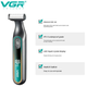 Электробритва VGR V-360 GREEN, универсальная насадка с регулировкой высоты, IPX6, LED дисплей - изображение 3