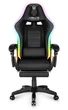 Геймерское Кресло с RGB Подсветкой Компьютерное Игровое Hell's HC-1039 RGB с Подставкой для Ног Черное до 130 кг - изображение 10