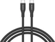 Kabel Canyon CC60SC10 Type-C to Type-C 60W 1 m Silicon Black (CNS-CC60SC10B) - obraz 1