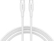Kabel Canyon CC60SC10 Type-C to Type-C 60W 1 m Silicon White (CNS-CC60SC10W) - obraz 1