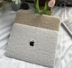 Плюшевый защитный чехол-накладка Macbook Air 13.6 M2 M3 М4 (A2681 / A3113 / А3240) 2022-2025 г Бежевый - изображение 2