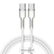 Кабель Baseus Cafule Metal Type-C to Type-C 100W 1m white - изображение 1