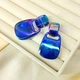 Женские серьги бижутерия Акрил перламутровый jewelry Синий - изображение 8