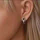 Серьги кольца серебро проба 925 Original стиль Pandora Змейка хупы 1238 - изображение 2