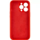 Чехол Silicone Premium case с защитой камеры для iPhone 13 Pro Full Camera Protective красный 9320 - изображение 5