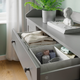 Комод с 3 ящиками и 2 тумбами HAUGA IKEA 304.569.08 серый - изображение 4