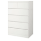 Комод MALM на 6 шухляд IKEA 604.036.02 білий - зображення 1