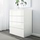 Комод MALM на 4 ящика IKEA 504.240.54 белый лак - изображение 2