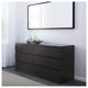 Комод MALM IKEA 604.035.79 черно-коричневый - изображение 2