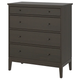 Комод на 4 шухляди IDANAS IKEA 904.587.68 темно-коричневий - зображення 1