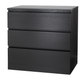 Комод MALM IKEA 204.035.57 черно-коричневый - изображение 1