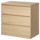 Комод MALM IKEA 804.035.64 білий шпон дуба - зображення 1