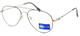 Компьютерные очки Big Blue Aviator Black silver 8 защитные от излучения монитора с блокировкой голубого света с ПАСПОРТОМ Blue blocker c футляром и салфеткой - изображение 2