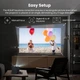 Портативний вуличний і внутрішній проектор ETOE A1172, Android TV 10.0, Native 1080P з Netflix, Google Play, Chromecast і голосовим управлінням, повністю герметичний оптичний модуль з Digtal Keystone, Zoom b1 - зображення 4