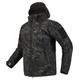 Чоловіча утеплена Куртка HWB SoftShell на флісі чорний мультикам розмір S - зображення 1