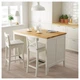 Кухонный остров TORNVIKEN 126x77 см IKEA 403.916.57 белый/дуб - изображение 3