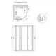 Душова кабіна Lidz Latwa SC80x80.SAT.LOW.FR, скло Frost 4 мм без піддона - зображення 2