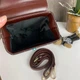 Детская мини сумочка на плечо с зайчиком Bear сумка для девочек с брелком коричневая клеточка (1082КЛ) - изображение 6