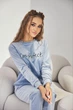 Жіночий костюм велюровий повсякденний спортивний р XL блакитний (601-блакитний) - зображення 2
