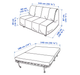 Диван 2-місний LYCKSELE MURBO IKEA 093.870.40 світло-сірий - зображення 6
