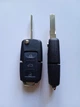 Корпус выкидного ключа для Skoda Octavia Fabia Superb Roomster Galakeys 3 кнопки лезвие HU66 (14-12) - изображение 1