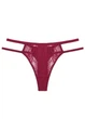 Женские кружевные трусики стринги Spring Elegance (1589-42-04) Бордовый S FINETOO (42) - изображение 7