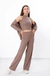 Костюм жіночий 3-ка (топ,кофта,брюки) NoBrand 44/46 Моко (p-16033-184449) - зображення 2