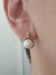Золотые серьги с жемчугом и фианитами. 3532785 - изображение 2