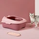Туалет для кішок з лопаткою Taotaopets 268802 лоток для котів 40*30*20 cm Pink - зображення 4