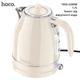 Электрочайник Hoco HE10 Retro (1850-2200W, 1.7 литра, ретро стиль, нержавеющая сталь) - Молочно-белый - изображение 1