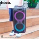 Портативная колонка-караоке Hoco DS41 (беспроводная колонка, Bluetooth, подсветка, 40 Вт, USB, FM, AUX, пульт управления) - Черный - изображение 8
