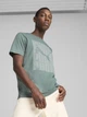 Футболка хлопковая длинная мужская Puma Graphics Wording Tee 68482530 S Green Moon (4067983343766) - изображение 1
