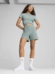Спортивные шорты женские Puma Ess Elevated High-Rise Rib Shorts 5" 68502630 M Green Moon (4067983496073) - изображение 3