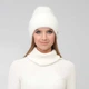 Шапка жіноча ковпак 945-977 LuckyLOOK One Size Білий - зображення 5