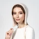 Шапка чепчик с завязками женская LuckyLOOK One Size Бежевый Силия 620-858 - изображение 3
