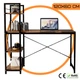 Компьютерный Стол Лофт 120 x 60 см Бежевый с Боковыми Полками Loran Loft Рабочий Офисный - изображение 1
