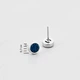 Серебряные серьги Minimal 2373р-darkblue - изображение 4