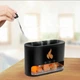 Увлажнитель воздуха UKC Docsal Flame black 3in1 соленые камни / лампа - изображение 3