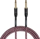Кабель інструментальний Cascha CCP-G2SRD3 (Professional Line Guitar Cable, Tweed Red, 3 м) - зображення 1