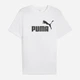 Футболка хлопковая длинная мужская Puma Ess No. 1 Logo Tee 68253202 3XL White с принтом (4067983297403) - изображение 4